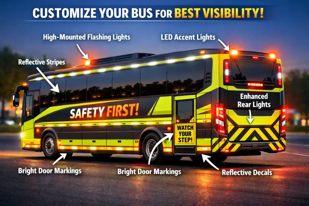 Customizes bus for safty