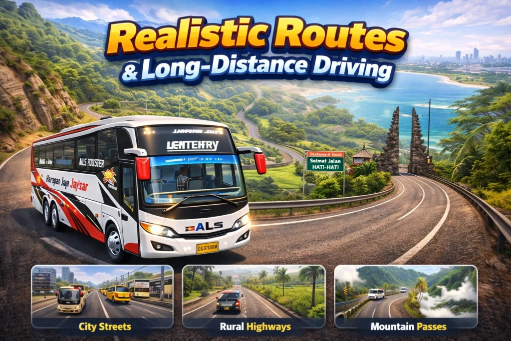 Realistic Routes Long Distance Driving